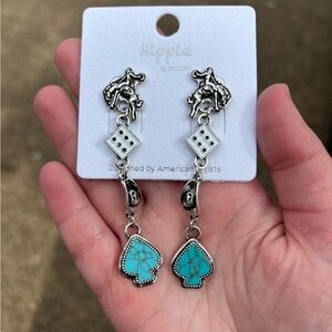 Make an offer- Silver and Turquoise Earrings